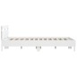 vidaXL Estructura de cama con cabecero y luces LED blanco 140x190 cm vidaXL Estructura de cama con cabecero y luces LED blanco 140x190 cm
