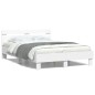 vidaXL Estructura de cama con cabecero y luces LED blanco 120x190 cm vidaXL Estructura de cama con cabecero y luces LED blanco 120x190 cm