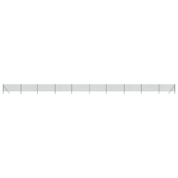 vidaXL Cerca de alambre de acero galvanizado verde 1,1x25 m