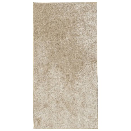 vidaXL Alfombra pelo largo aspecto brillante ISTAN beige 100x200 cm