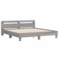 vidaXL Cama con cabecero madera de ingeniería gris Sonoma 180x200 cm vidaXL Cama con cabecero madera de ingeniería gris Sonoma 180x200 cm