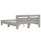 vidaXL Cama con cabecero madera de ingeniería gris Sonoma 140x200 cm vidaXL Cama con cabecero madera de ingeniería gris Sonoma 140x200 cm