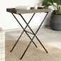 vidaXL Mesa con bandeja plegable ratán sintético gris 65x40x75 cm vidaXL Mesa con bandeja plegable ratán sintético gris 65x40x75 cm