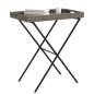 vidaXL Mesa con bandeja plegable ratán sintético gris 65x40x75 cm vidaXL Mesa con bandeja plegable ratán sintético gris 65x40x75 cm