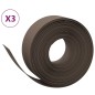 vidaXL Borduras de jardín 3 uds polietileno marrón 10 m 20 cm vidaXL Borduras de jardín 3 uds polietileno marrón 10 m 20 cm