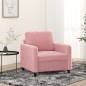 vidaXL Sillón de terciopelo rosa 60 cm vidaXL Sillón de terciopelo rosa 60 cm