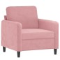 vidaXL Sillón de terciopelo rosa 60 cm vidaXL Sillón de terciopelo rosa 60 cm