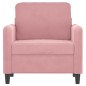 vidaXL Sillón de terciopelo rosa 60 cm vidaXL Sillón de terciopelo rosa 60 cm