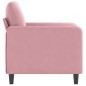 vidaXL Sillón de terciopelo rosa 60 cm vidaXL Sillón de terciopelo rosa 60 cm
