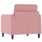 vidaXL Sillón de terciopelo rosa 60 cm vidaXL Sillón de terciopelo rosa 60 cm