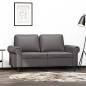 vidaXL Sofá de 2 plazas de cuero sintético gris 120 cm vidaXL Sofá de 2 plazas de cuero sintético gris 120 cm