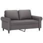 vidaXL Sofá de 2 plazas de cuero sintético gris 120 cm vidaXL Sofá de 2 plazas de cuero sintético gris 120 cm