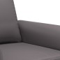vidaXL Sofá de 2 plazas de cuero sintético gris 120 cm vidaXL Sofá de 2 plazas de cuero sintético gris 120 cm