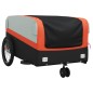 vidaXL Remolque para bicicleta hierro negro y naranja 45 kg vidaXL Remolque para bicicleta hierro negro y naranja 45 kg