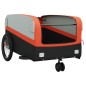 vidaXL Remolque para bicicleta hierro negro y naranja 45 kg vidaXL Remolque para bicicleta hierro negro y naranja 45 kg