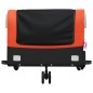 vidaXL Remolque para bicicleta hierro negro y naranja 45 kg vidaXL Remolque para bicicleta hierro negro y naranja 45 kg