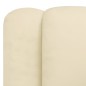vidaXL Sillón de masaje de cuero auténtico blanco crema vidaXL Sillón de masaje de cuero auténtico blanco crema