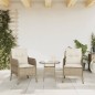 vidaXL Sillones de jardín con cojines 2 uds ratán sintético beige vidaXL Sillones de jardín con cojines 2 uds ratán sintético beige