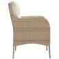 vidaXL Sillones de jardín con cojines 2 uds ratán sintético beige vidaXL Sillones de jardín con cojines 2 uds ratán sintético beige