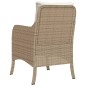 vidaXL Sillones de jardín con cojines 2 uds ratán sintético beige vidaXL Sillones de jardín con cojines 2 uds ratán sintético beige