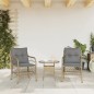 vidaXL Sillones jardín con cojines 2 uds ratán sintético beige mezcla