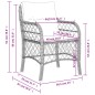 vidaXL Sillones jardín con cojines 2 uds ratán sintético beige mezcla