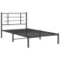 vidaXL Estructura de cama con cabecero metal negro 100x190 cm