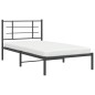 vidaXL Estructura de cama con cabecero metal negro 100x190 cm