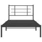 vidaXL Estructura de cama con cabecero metal negro 100x190 cm