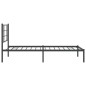 vidaXL Estructura de cama con cabecero metal negro 100x190 cm
