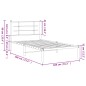 vidaXL Estructura de cama con cabecero metal negro 100x190 cm