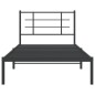 vidaXL Estructura de cama con cabecero metal negro 107x203 cm vidaXL Estructura de cama con cabecero metal negro 107x203 cm