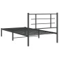 vidaXL Estructura de cama con cabecero metal negro 107x203 cm vidaXL Estructura de cama con cabecero metal negro 107x203 cm