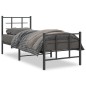 vidaXL Estructura de cama con cabecero y estribo metal negro 75x190 cm vidaXL Estructura de cama con cabecero y estribo metal negro 75x190 cm