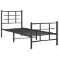 vidaXL Estructura de cama con cabecero y estribo metal negro 75x190 cm vidaXL Estructura de cama con cabecero y estribo metal negro 75x190 cm