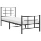 vidaXL Estructura de cama con cabecero y estribo metal negro 75x190 cm vidaXL Estructura de cama con cabecero y estribo metal negro 75x190 cm