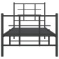 vidaXL Estructura de cama con cabecero y estribo metal negro 75x190 cm vidaXL Estructura de cama con cabecero y estribo metal negro 75x190 cm