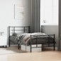vidaXL Estructura de cama con cabecero y estribo metal negro 100x200cm vidaXL Estructura de cama con cabecero y estribo metal negro 100x200cm