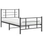 vidaXL Estructura de cama con cabecero y estribo metal negro 100x200cm vidaXL Estructura de cama con cabecero y estribo metal negro 100x200cm