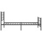 vidaXL Estructura de cama con cabecero y estribo metal negro 100x200cm vidaXL Estructura de cama con cabecero y estribo metal negro 100x200cm