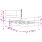 vidaXL Estructura de cama con cabecero y estribo metal negro 100x200cm vidaXL Estructura de cama con cabecero y estribo metal negro 100x200cm
