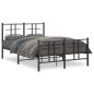 vidaXL Estructura de cama con cabecero y pie metal negro 120x190 cm vidaXL Estructura de cama con cabecero y pie metal negro 120x190 cm
