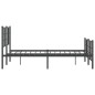 vidaXL Estructura de cama con cabecero y pie metal negro 120x190 cm vidaXL Estructura de cama con cabecero y pie metal negro 120x190 cm