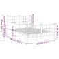 vidaXL Estructura de cama con cabecero y pie metal negro 120x190 cm vidaXL Estructura de cama con cabecero y pie metal negro 120x190 cm