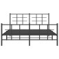 vidaXL Estructura de cama cabecero y estribo metal negro 150x200 cm vidaXL Estructura de cama cabecero y estribo metal negro 150x200 cm