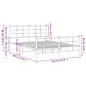 vidaXL Estructura de cama cabecero y estribo metal negro 150x200 cm vidaXL Estructura de cama cabecero y estribo metal negro 150x200 cm