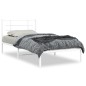 vidaXL Estructura de cama de metal con cabecero blanco 100x200 cm
