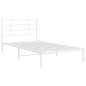 vidaXL Estructura de cama de metal con cabecero blanco 100x200 cm