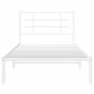 vidaXL Estructura de cama de metal con cabecero blanco 100x200 cm