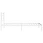 vidaXL Estructura de cama de metal con cabecero blanco 100x200 cm